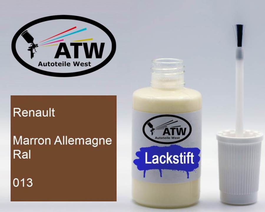 Renault, Marron Allemagne Ral, 013: 20ml Lackstift, von ATW Autoteile West.